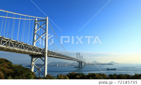 瀬戸大橋（与島パーキングエリア）からの風景　香川県 72185735