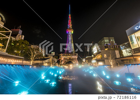 愛知県　名古屋テレビ塔　久屋大通公園　夜景 72186116