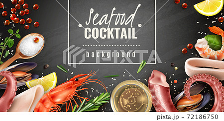 Seafood Cocktail Background Poster Seafood Cocktail Background Poster 72186750