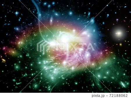 galaxy in a free space. 3D rendering 72188062