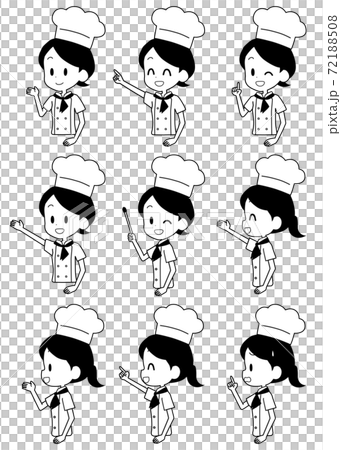 シェフ コック 表情セット シェフ コック 表情セット 72188508