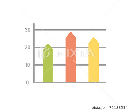 棒グラフのイラストのセット アイコン データ 分析 上がる 下がる 成長 ビジネスのイラスト素材