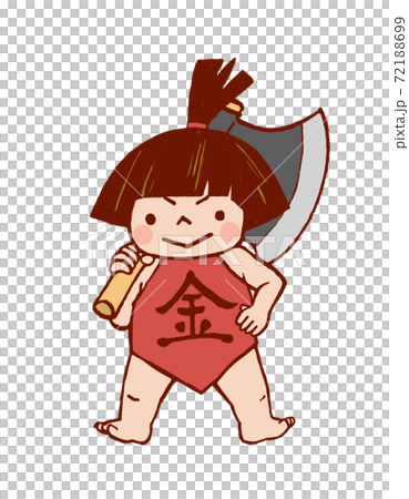 Illustration of Kintaro who carried it in a pale color 72188699