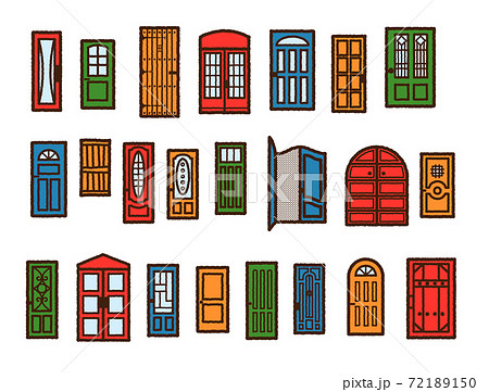 色々な形のドア・扉のイラスト素材 [72189150] - PIXTA