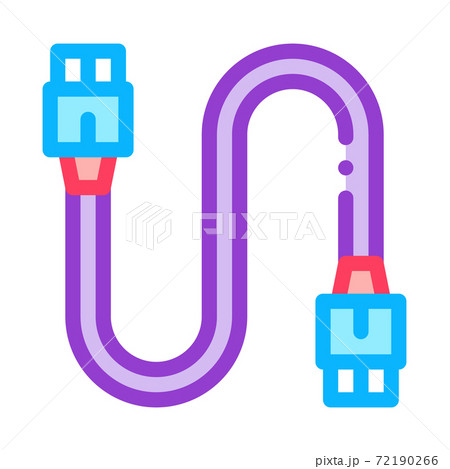 electonic cord computer detail color icon vector illustration 72190266