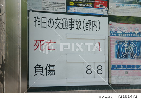 交通事故件数表示板（都内）／東京都 72191472
