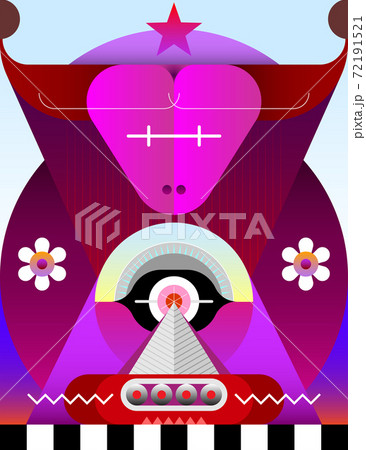 Taurus Zodiac Sign vector illustration 72191521