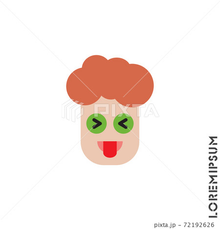Mocking Funny Humor Eyes Closed Emoticon boy, man Icon Vector Illustration. color Style. 72192626