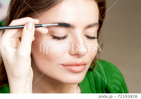 Eyebrow makeup of woman. 72193826