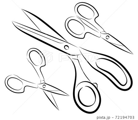 Images of abstract tailoring scissors in black Images of abstract tailoring scissors in black 72194703