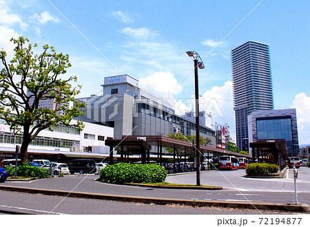 広島 Jr広島駅南口 ロータリーの様子の写真素材