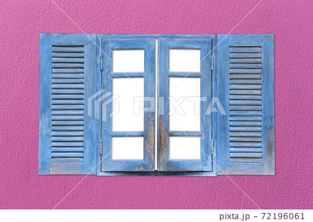 Old window with gaps in white color. Old window with gaps in white color. 72196061