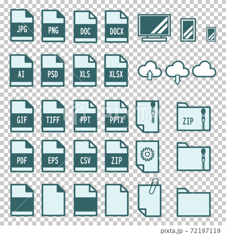 File icon set blue 72197119
