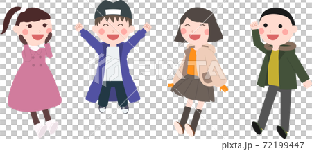 子ども　冬　楽しい 72199447