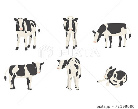 子牛　ホルスタイン　向きバリエーションセット 72199680
