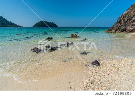 White sand beach and Stone arch in Koh Khai near Koh Lipe, Satun, Thailand 72199809