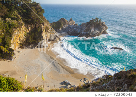 Mcway falls - Pacific coast highway in Big Sur, California, USA in the afternoon. Mcway falls - Pacific coast highway in Big Sur, California, USA in the afternoon. 72200042