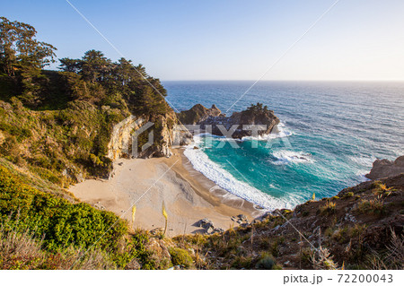 Mcway falls - Pacific coast highway in Big Sur, California, USA in the afternoon. Mcway falls - Pacific coast highway in Big Sur, California, USA in the afternoon. 72200043