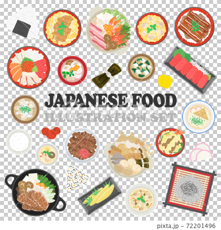日本食のイラストセット 72201496