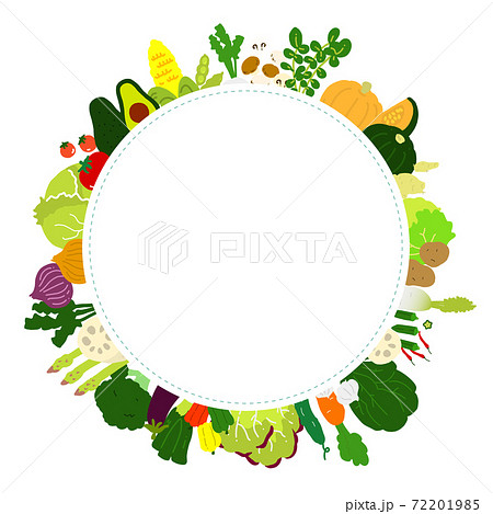 野菜の手描きイラストフレーム 72201985