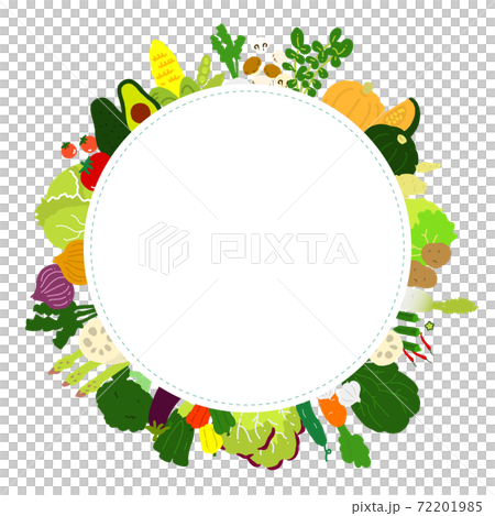 野菜の手描きイラストフレーム 72201985