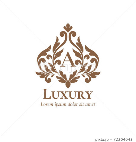 Brown monogram with vector ornament.  72204043