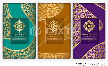 Luxury packaging design of chocolate bars. 72204073