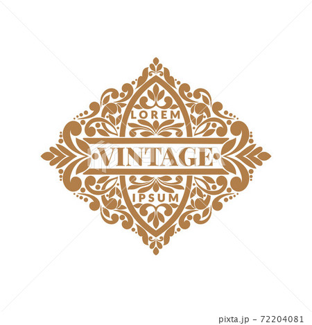 Ornamental golden emblem. Ornamental golden emblem. 72204081