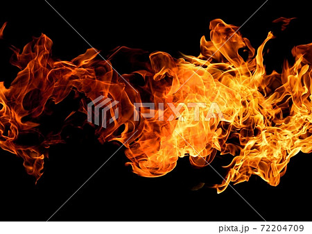 燃える炎の抽象的な背景のイラスト素材