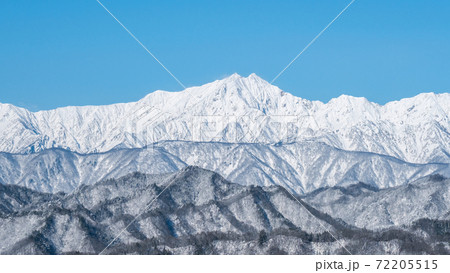 冬の鹿島槍ヶ岳(長野県小川村より) 冬の鹿島槍ヶ岳(長野県小川村より) 72205515