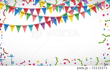 Blank background with colorful party flags and 72210373