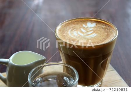cup of hot latte art coffee cup of hot latte art coffee 72210631