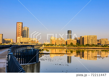 御島水域の朝風景(あいたか橋・アイランドシティ) 【福岡市東区】 御島水域の朝風景(あいたか橋・アイランドシティ) 【福岡市東区】 72211447