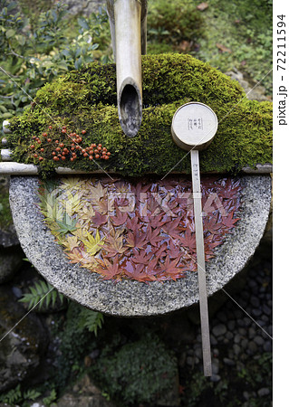 【秋】柳谷観音の花手水 72211594