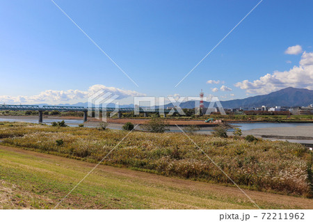 相模川 神奈川県海老名市 の写真素材