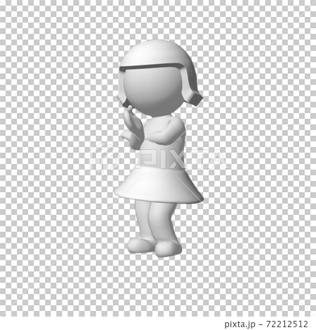 握手をしようとしてる女の子のイラスト素材