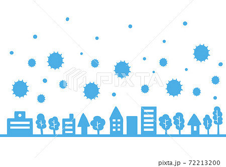 ウイルスが蔓延する街並み 72213200