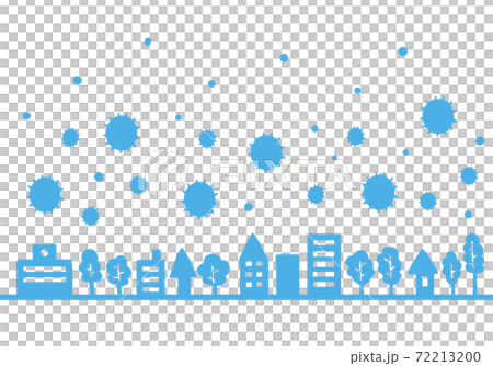 ウイルスが蔓延する街並み 72213200