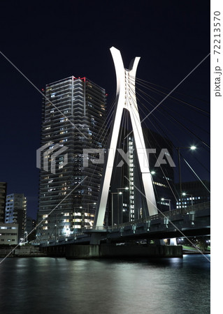 水辺のにぎわい創出する隅田川橋梁のライトアップ 『中央大橋』 72213570