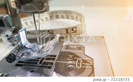 Close-up sewing machine pattern texture background. Close-up sewing machine pattern texture background. 72218735