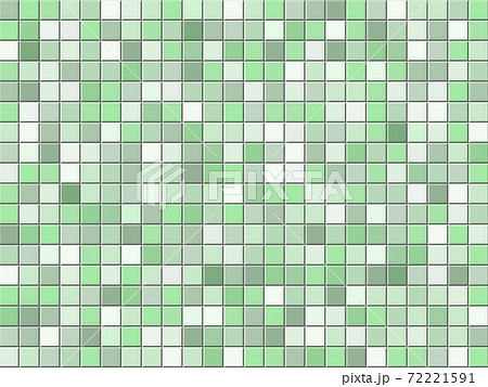 カラフルな緑系タイルのテクスチャーのイラスト素材