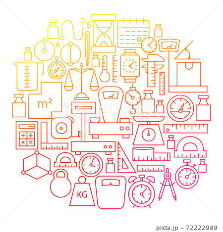 Measurement Line Icon Circle Design Measurement Line Icon Circle Design 72222989