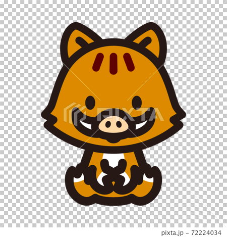 かわいいイノシシのキャラクター 72224034