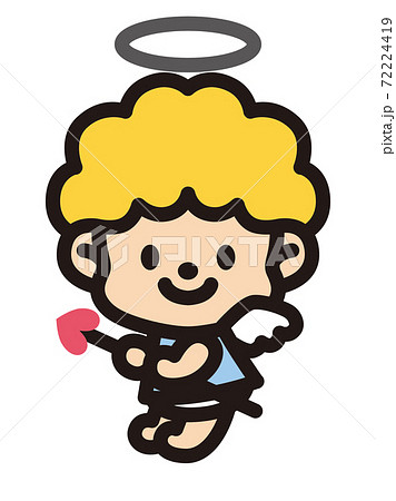 かわいい天使のキャラクターのイラスト素材 かわいい天使のキャラクターのイラスト素材