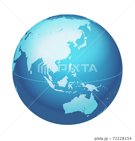 世界地図 ユーラシア 東南アジア オーストラリア 太平洋のイラスト素材
