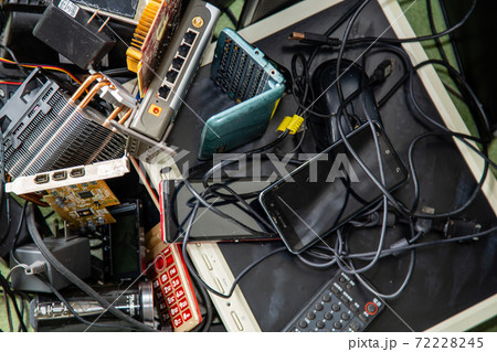Assorted electronic products e-waste Assorted electronic products e-waste 72228245