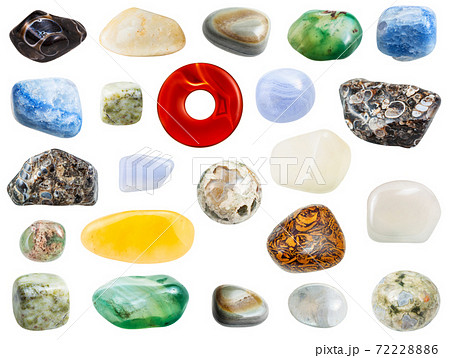 collection of various agate natural gem stones 72228886