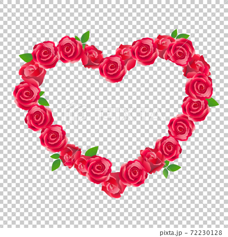 Rose Heart Shaped Frame Material Transparent Stock Illustration