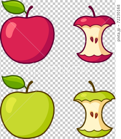Cartoon apple set 72230168