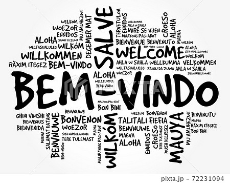 Bem-Vindo (Welcome in Portuguese) word cloud 72231094
